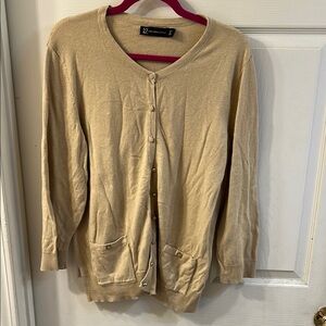 Women's Beige Cardigan Sweater